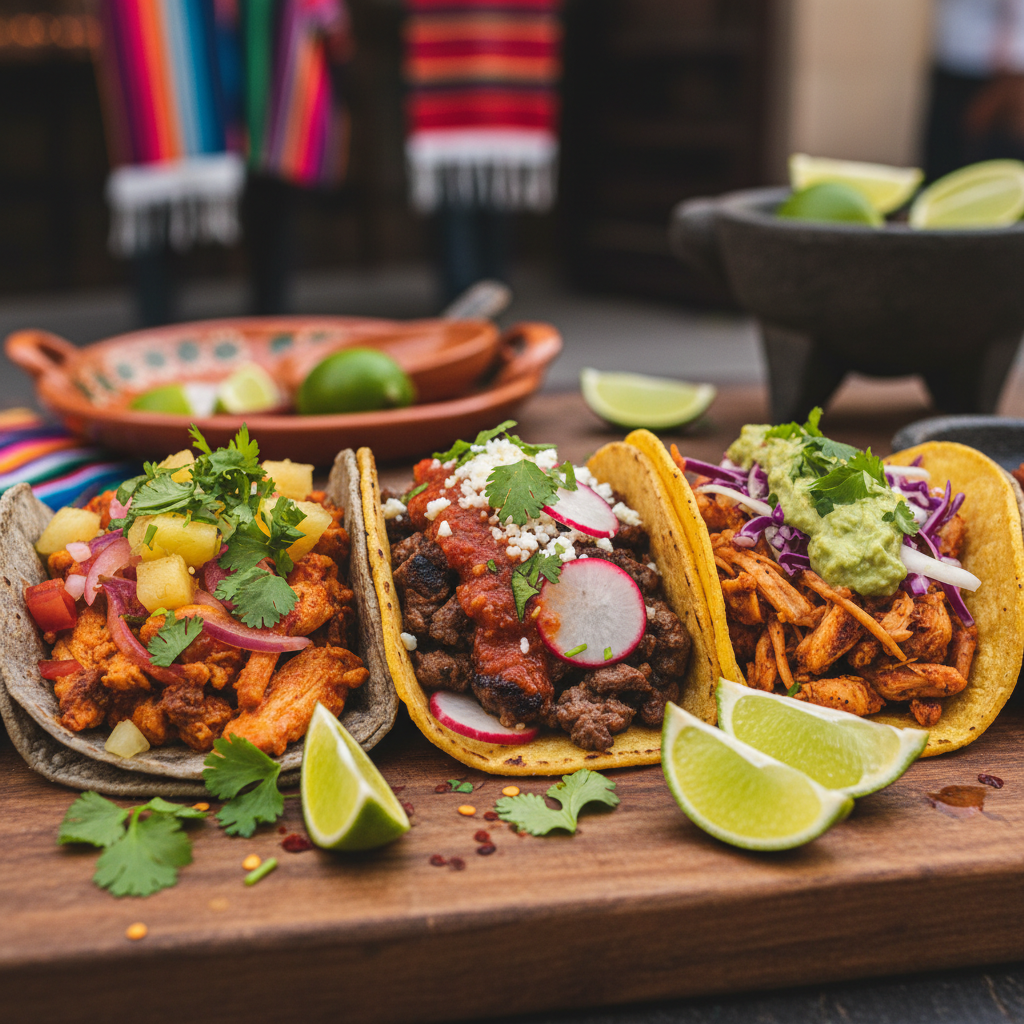 Colorful tacos