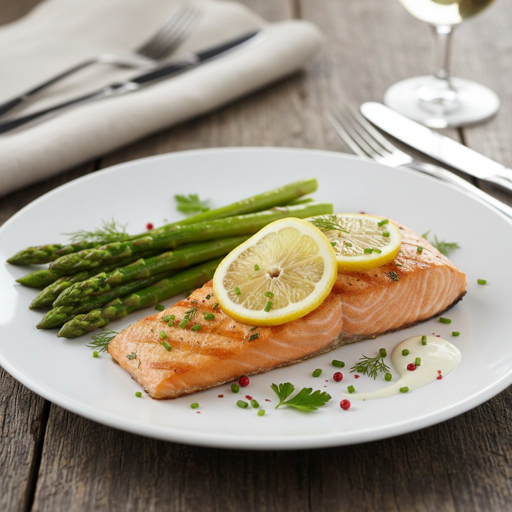Grilled salmon