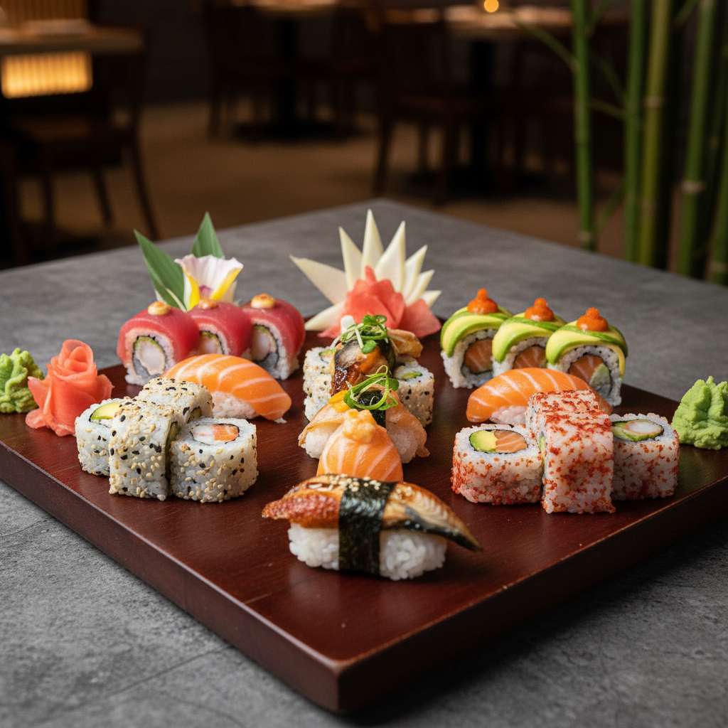 Fresh sushi platter
